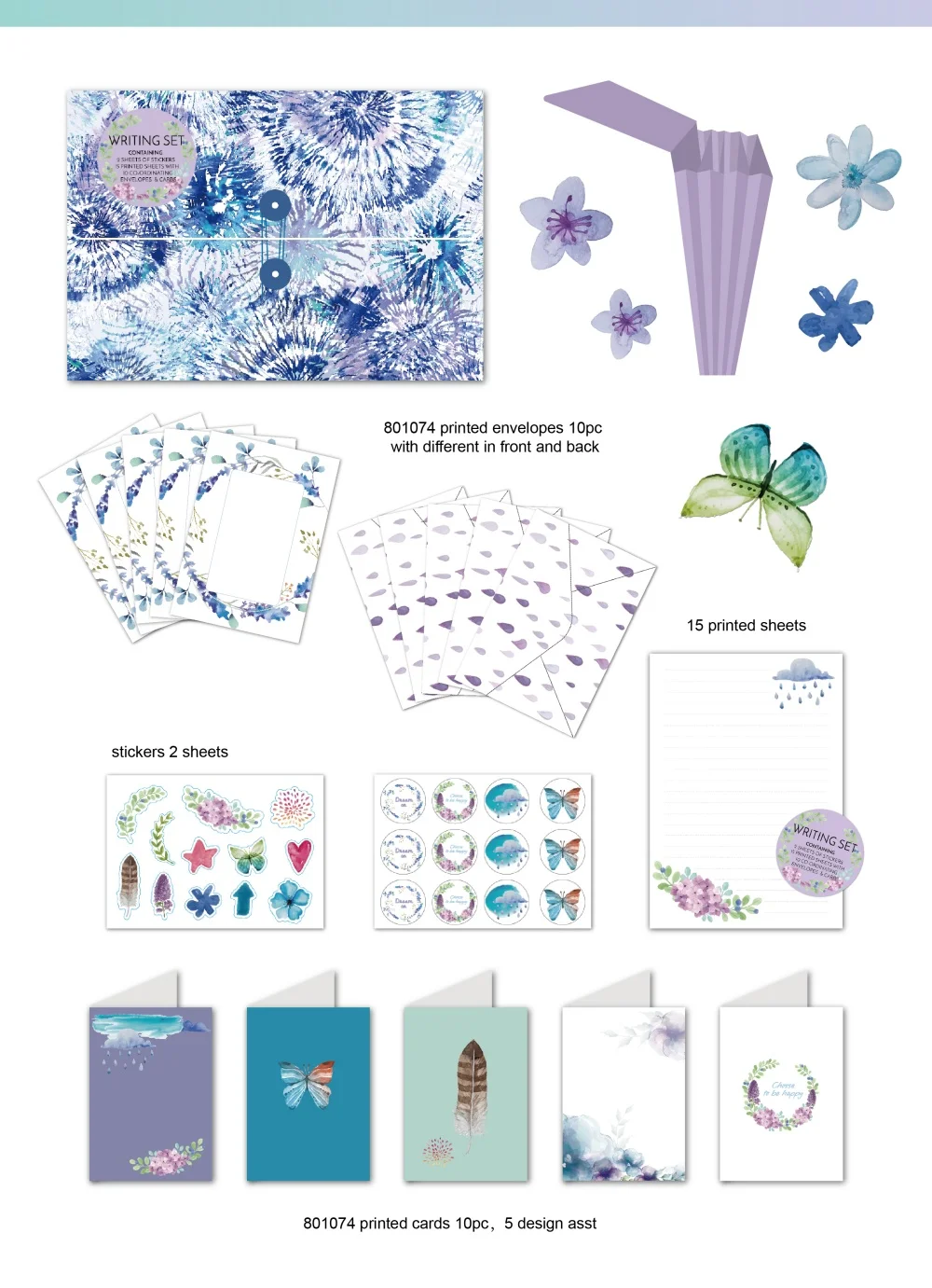 Creative Path 12-teiliges Purple-Rain Scrapbooking-Journaling-Set, dekorative Papiere, Stanzformen, Stempel, Aufkleber, DIY-Bastelset – Detail 11