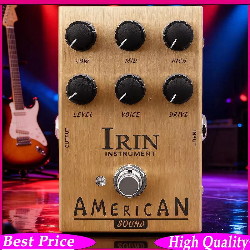 

IRIN AN-34 Electric Guitar Effect Pedal with Adjustable Knobs American Rock Speaker Simulation Essential Guitar Accessories