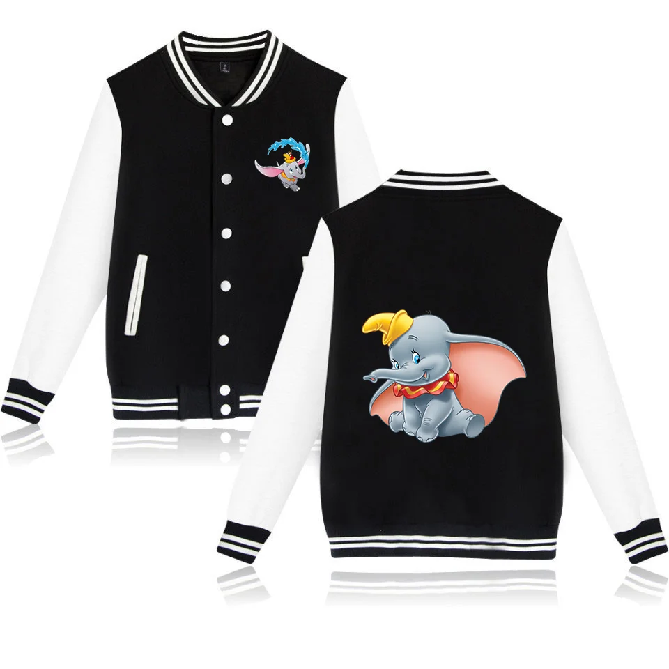 

Dumbo Baseball Jacket Men Women Hip Hop Harajuku Jackets Streetwear Kids Boys Girls Loose College Coats