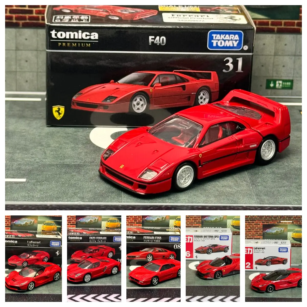 Takara Tomy TOMICA 1:64 Ferrari F40 Serie Druckguss-Legierung Automodell Spielzeug Sammlerstück Weihnachtsgeschenk F50, F355 GTS4 Miniaturautos