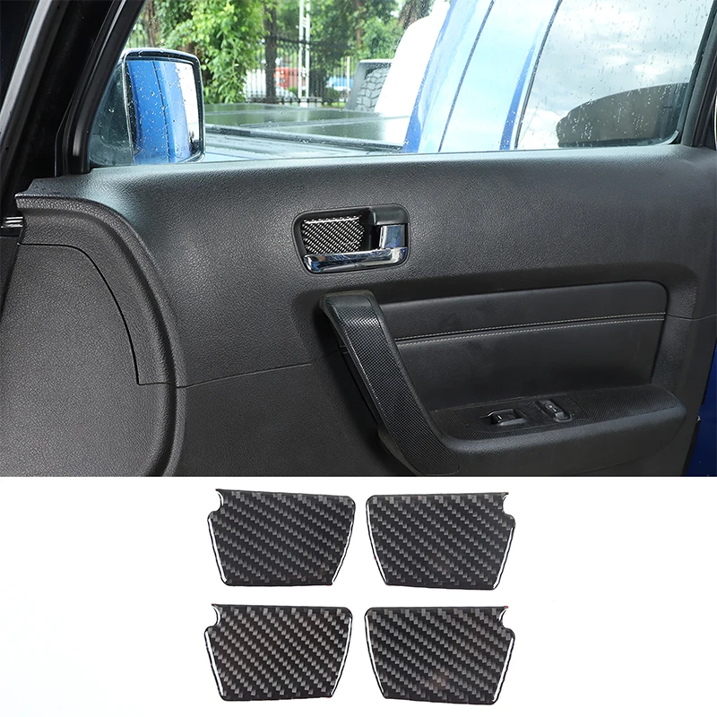 

For Hummer H3 2005-2009 Accessories Soft Carbon Fiber Car Inner Door Bowl Sticker Trim Decoration