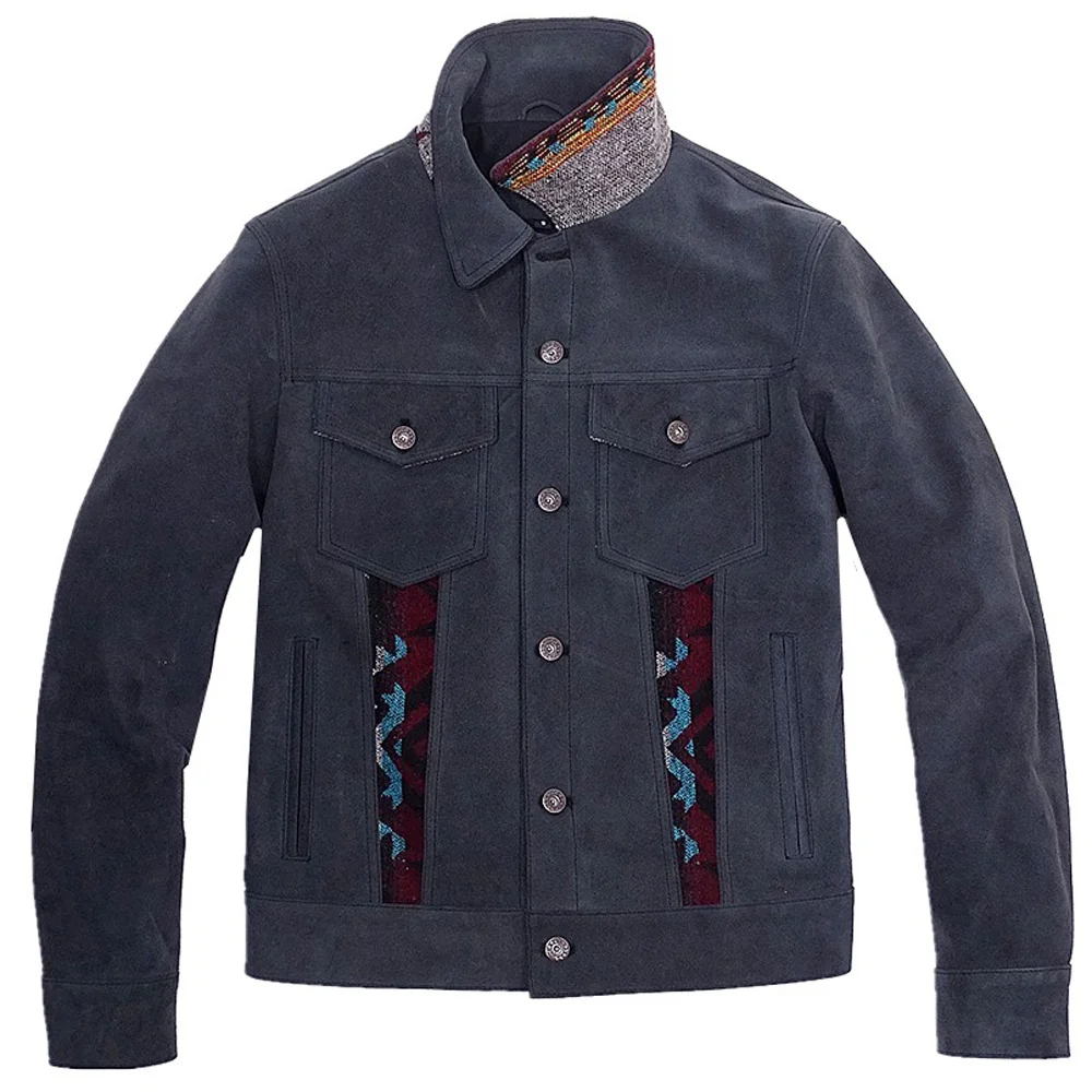 

Jean African Ethnic Pattern Jacket and Coat For Men Plus Size 5XL Bomber Man Denim Coat Embroidery Streetwear European Clothing