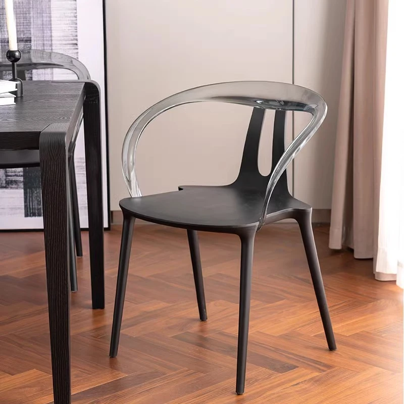 

Designer Transparent Dining Chairs Minimalist Hotel Nordic Aesthetic Design Interior Elegant Meuble De Cuisine Home Furniture