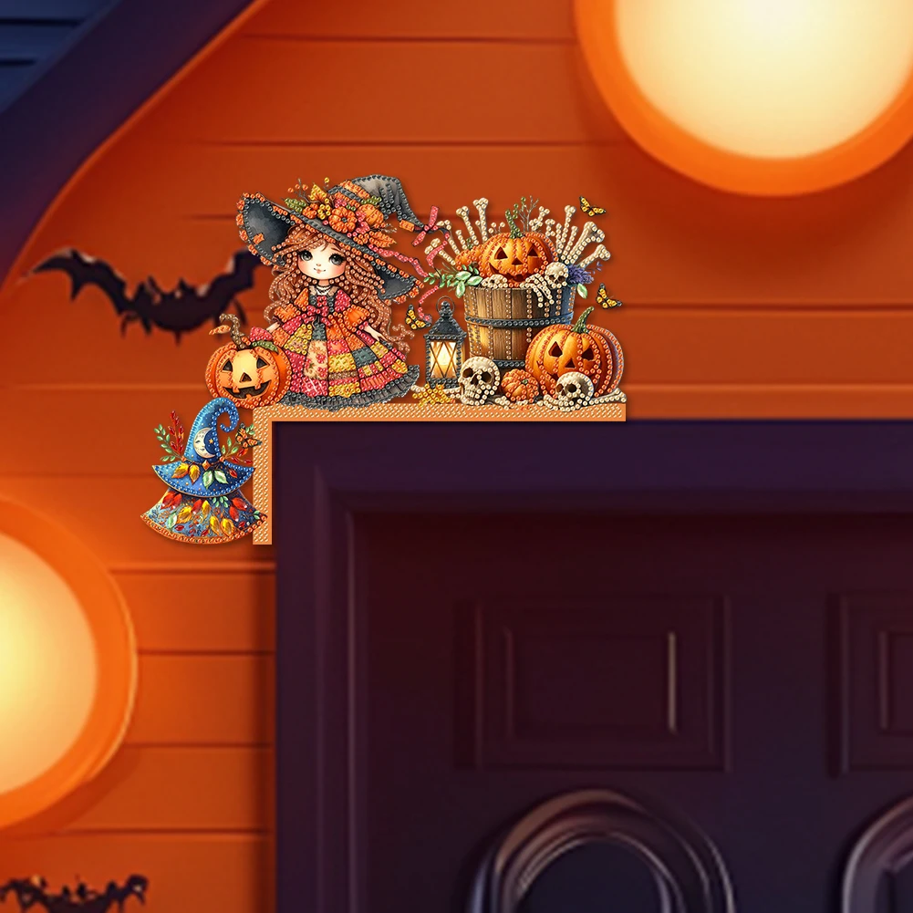 

Тыква Алмазная картина Дверной угловой знак Алмазный художественный дверной знак под прямым углом Деревянный дверной угловой декор для внутренней и наружной стены