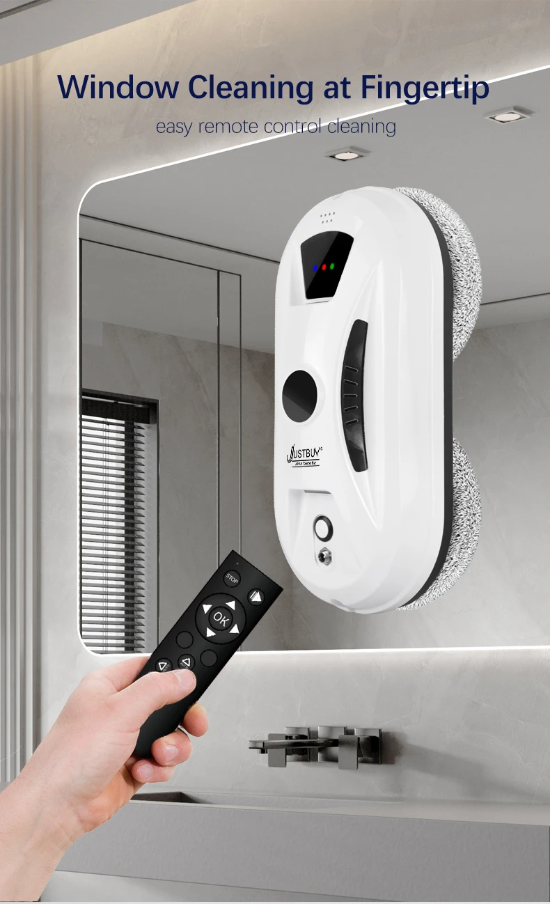 Fenster-Roboter-Staubsauger, automatisch arbeitend, elektrisch, mit Fernbedienung für den Haushalt – Detail 7
