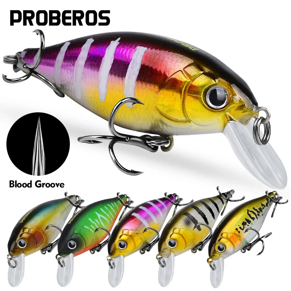 PROBEROS Crankbait 7.5cm-14g Floating Hard Bait Topwater Fishing Lure Artificial Wobbler Bass Isca Noisy Swimbait Fishing Tackle