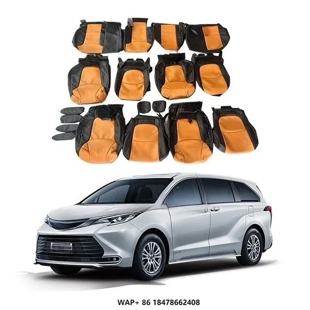 :Applicable for  sienna Full Car Wrapped Seat Leather Covers for 7-seat and 8-seat  Original Car Customization