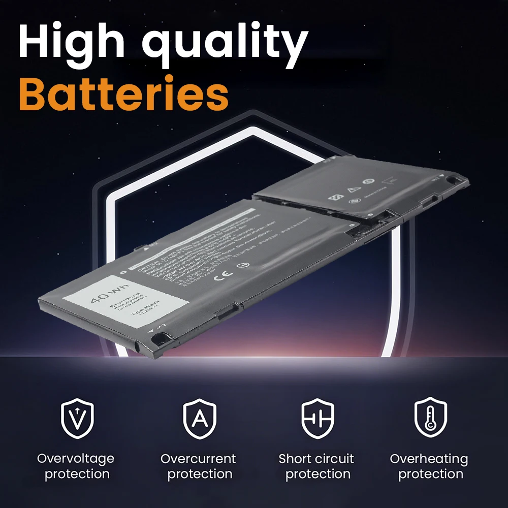 H5CKD JK6Y6 Laptop Battery for Dell Inspiron 15 5501 5502 5505 5300 Vostro 14 5401 5402 Vostro 15 5502 Latitude 3510 P126G P121G