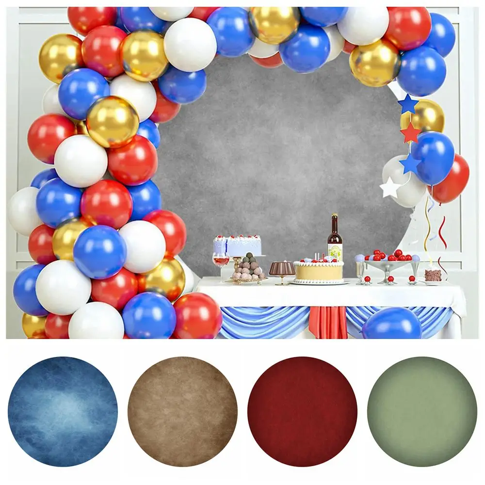 

Abstract Texture Solid Color Round Backdrop Cover Baby Shower Birthday Party Wedding Decor Photography Background Photostudio
