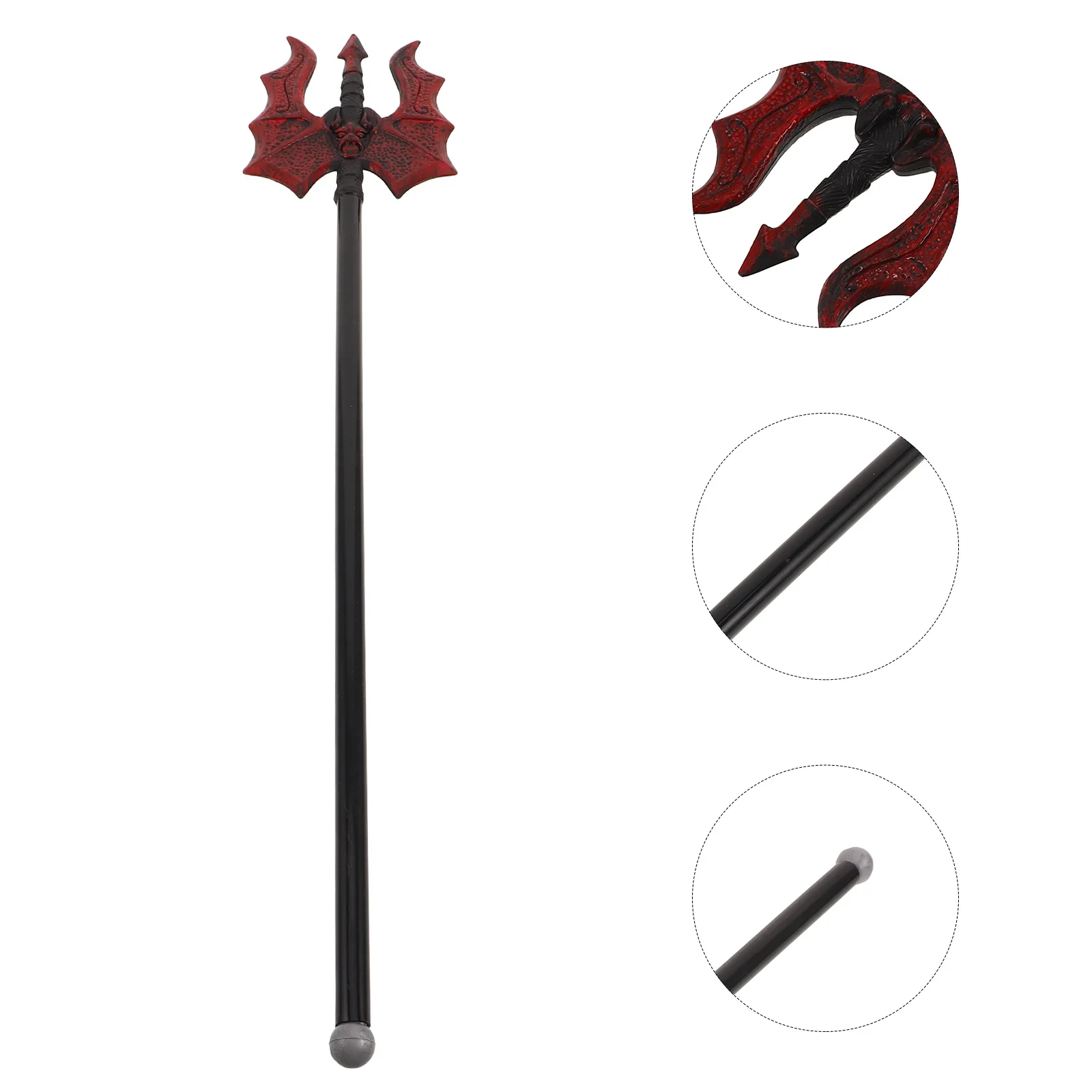 

Halloween Flame Devil Trident Prop Demon Fork Realistic Simulation for Cosplay Halloween Party Ghost Festival Supplies