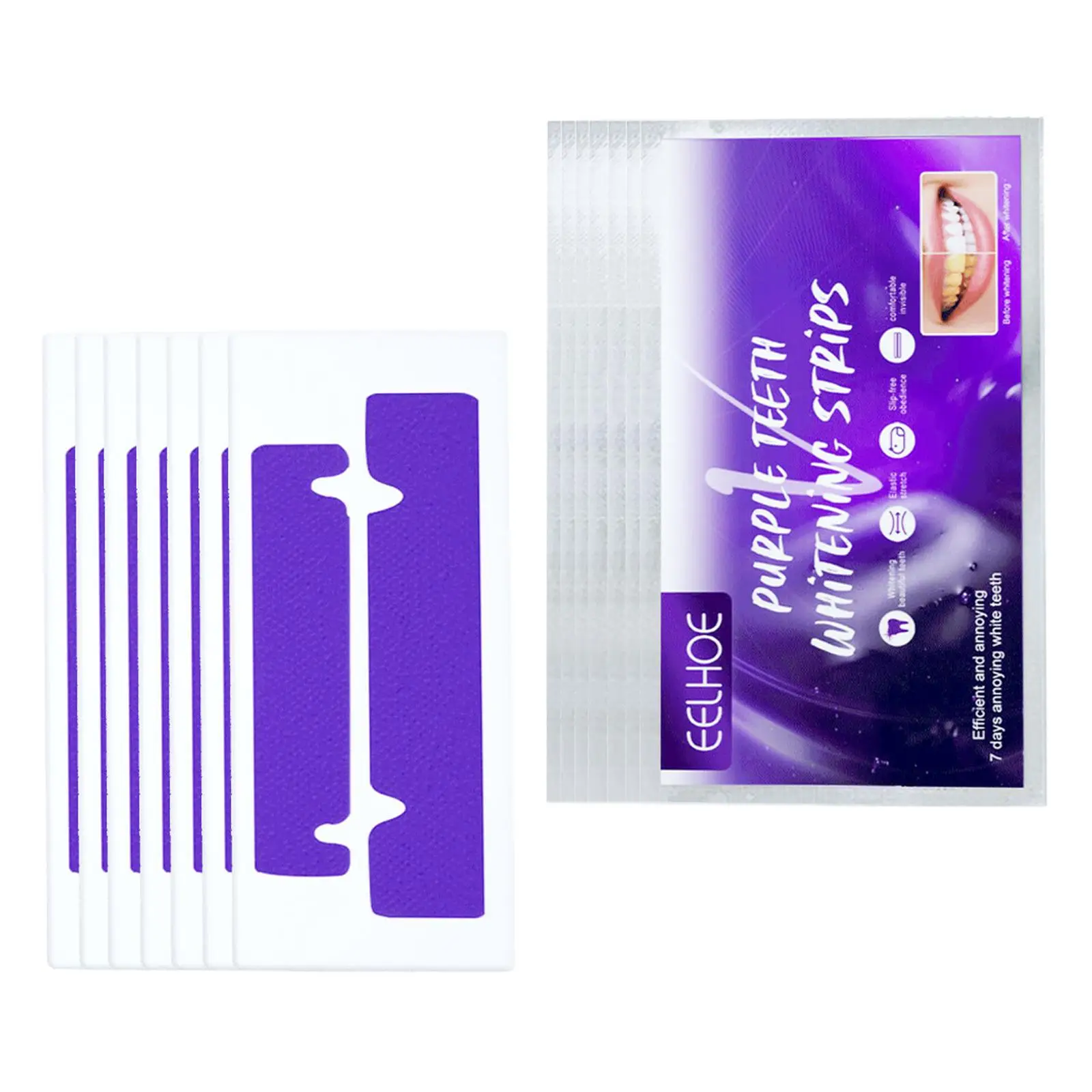 

7 Pieces Teeth Whitening Strips Elastic for Stains Coffee dating Business Trip