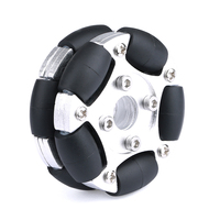 15KG Load 82mm Omnidirectional Wheel Compatible 4/5/6/8mm Hub Metal Fulai Wheel Omni Robot Ros Platform Omnidirectional Motion