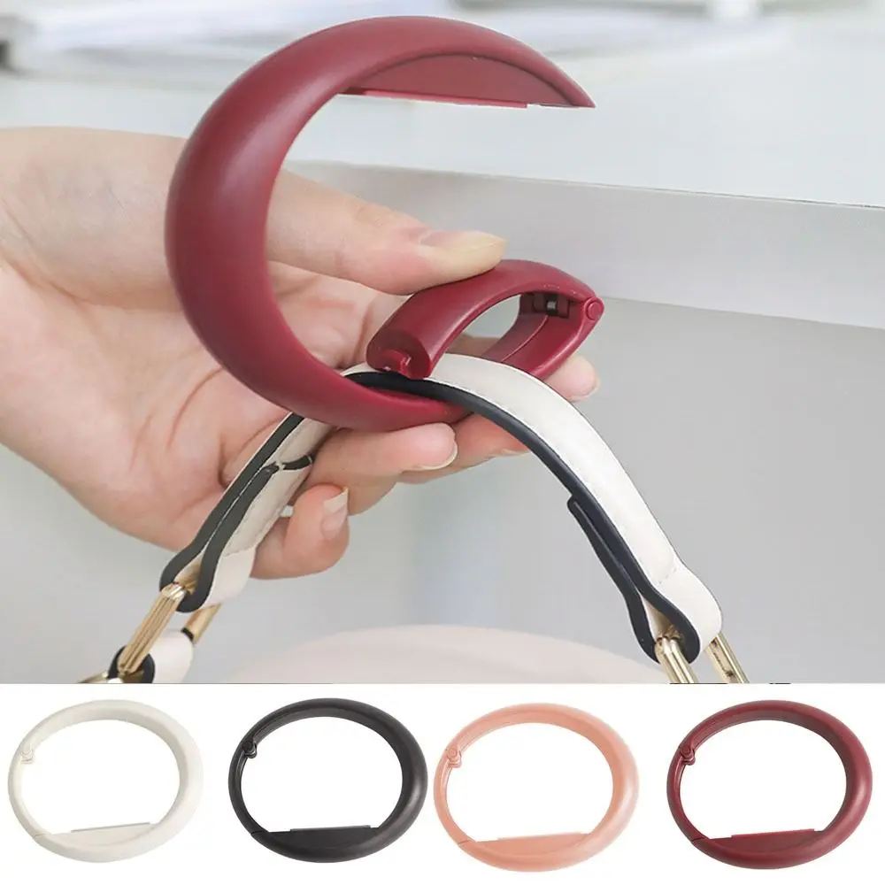 Fashion Plastic Portable Bag Hook Multi-functional Punch-free Handbag Hanger Seamless Foldable Table Edge Hook Home