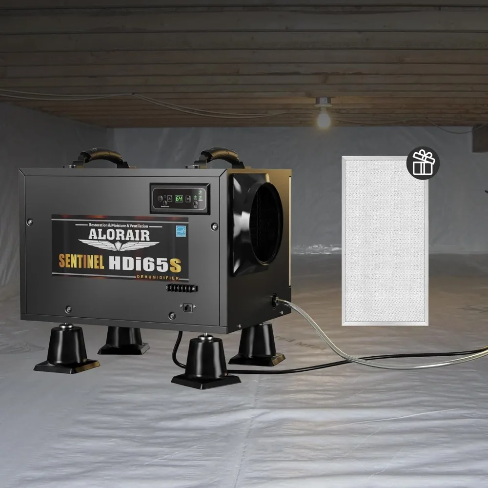 120 PPD Commercial Dehumidifiers with Pump and Hose Crawl Space Basement Dehumidifier Industry Water Damage Unit Compact