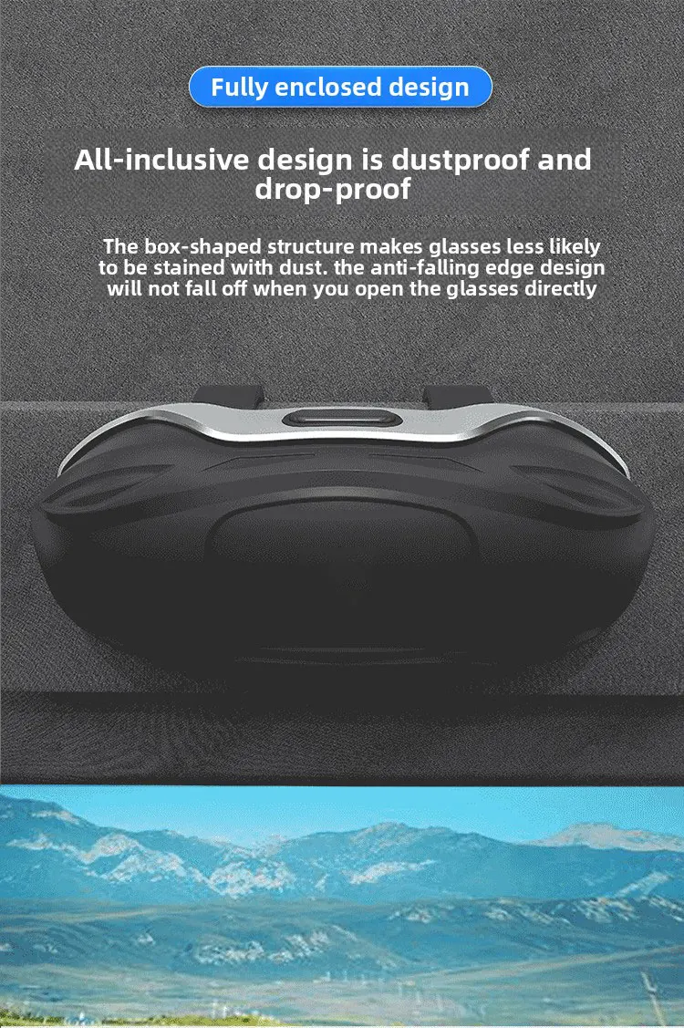 Auto-Styling Sonnenbrillenhalter Tragbare Brillenbox für das Auto Brillenetui für Sonnenblenden Auto-Brillenhalter – Detail 9