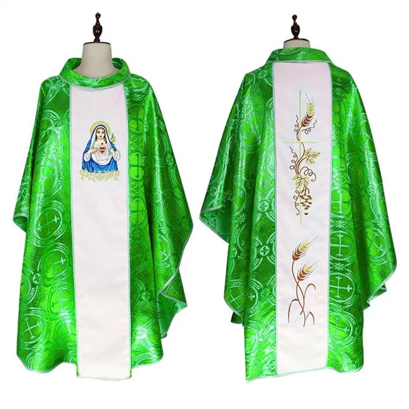 

Chasuble Bishop Mass St. Mary Pastors Costume Christian Liturgical Clergy Robe Churches Catholic Priest Uniform Vestments