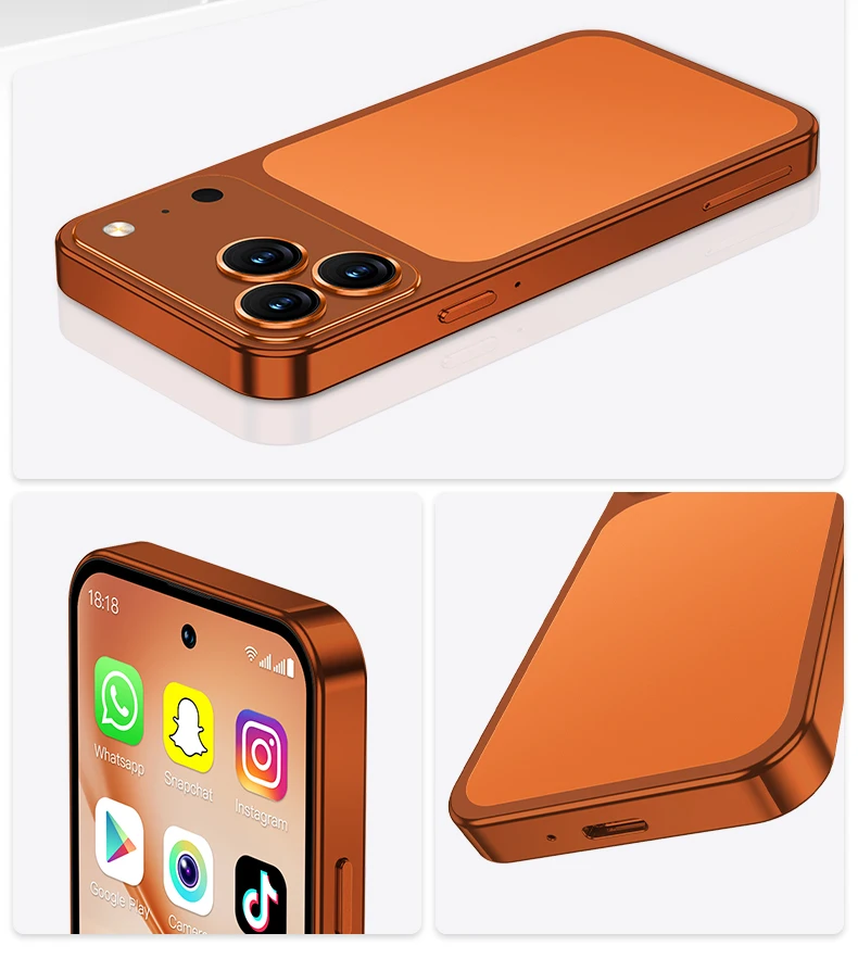 Official SERVO 4G LTE Mini Smartphone Android10.0 System 3GB+64GB Play Store WiFi 2 SIM 4.5" Screen Portable Smart Mobile Phones