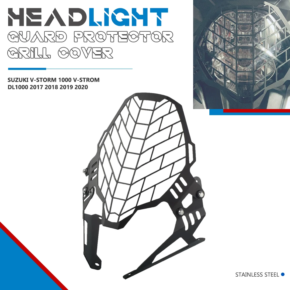 

Headlight Protection Grille FOR SUZUKI V-STROM 1000 DL1000 2017-2021 Headlight Shield Protector Headlamp Mesh Grill Cover Guard