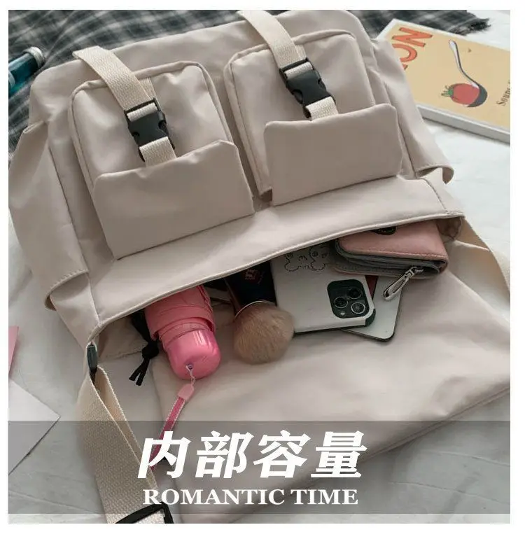 Fashion Women Casual Shoulder Bags Large Capacity Girl Schoolbag Simple Harajuku Lady Crossbody Bag Men Fashion Satchel for Mens