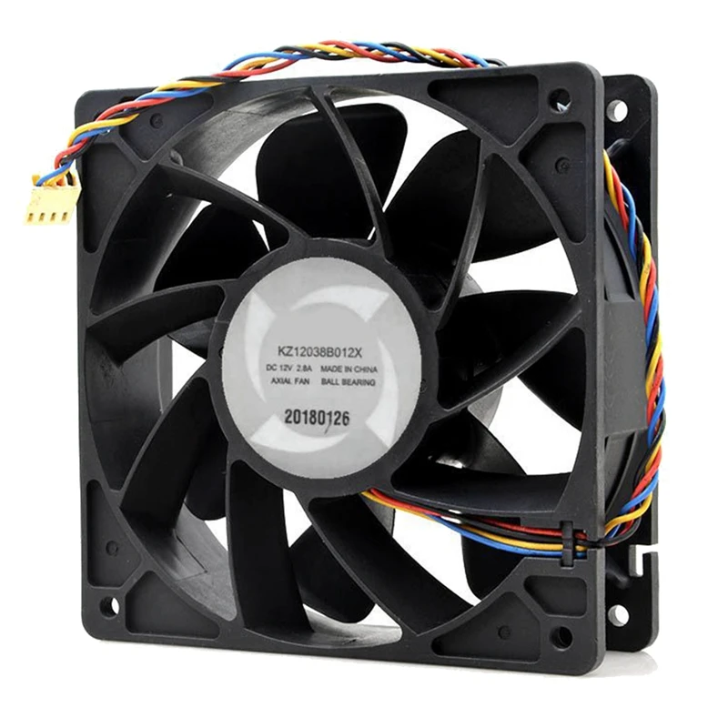 RISE-KZ12038B012X 12V 2.8A 6000RPM 210.38CFM 12Cm Case Cooling Fan For Whatsminer M3 M3X DC Cooling Fan