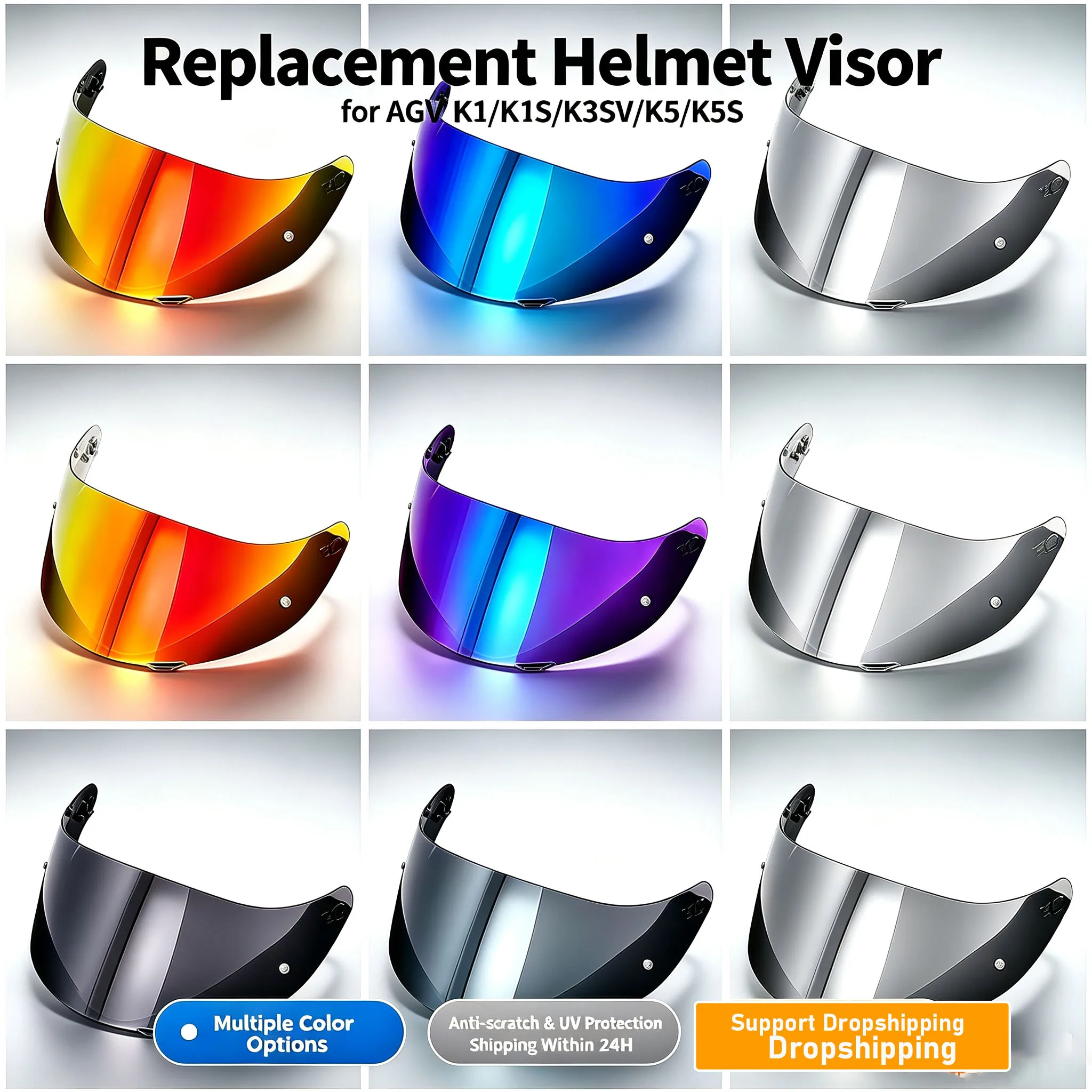 Helmet Lens for AGV K5 K5S K3SV K1 K1S Compact ST Motorcycle Helmet Visor Windshield Shield Motorbike Accessories Glasses Casco