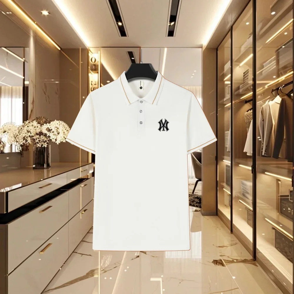 Golf Men's Sports Korean Casual Trend Slim Fit Short Sleeved Solid Color T-shirt POLO Shirt