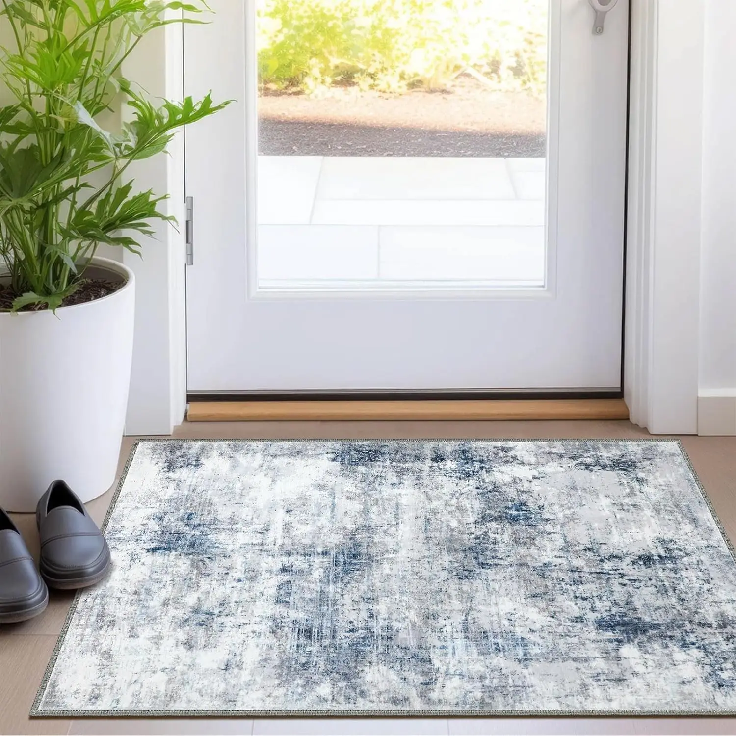 

Нескользящий придверный коврик для дома 32x48 дюймов, моющийся коврик для прихожей, спальни, кухни, ванной, прачечной, низкопрофильный коврик-дорожка