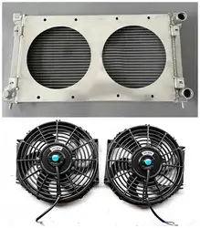 Aluminium Radiator +Shroud +Fan for VW Golf MK1 MK2 GTI sScirocco 1.6 1.8 8V MT