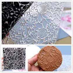 Polymer Clay Texture DIY Pottery Clay Jewelry Emboss Tree Leaf Flower Stamp Soft Pottery Polymer Clay Tools Mandala Plants Stamp