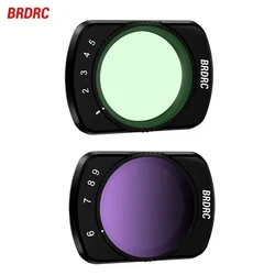 BRDRC Variable ND Lens Filter for DJI Osmo Pocket 3,1-5 Stop,2-9 Stop Adjustable Optical Glass Handheld Gimbal Camera Accessorry