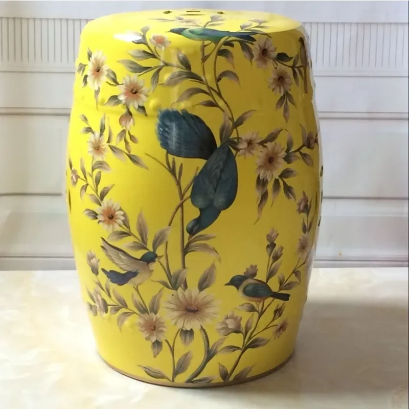 Chinese ceramic drum stool, pier, dressing cool shoe changing utensils