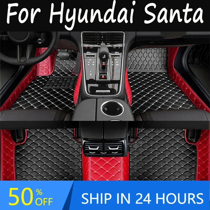 

Car Floor Mats For Hyundai Santa Fe Five Seats 2013 2014 2015 2016 2017 2018 Auto Foot Pads Carpet Cover Interior Accessories