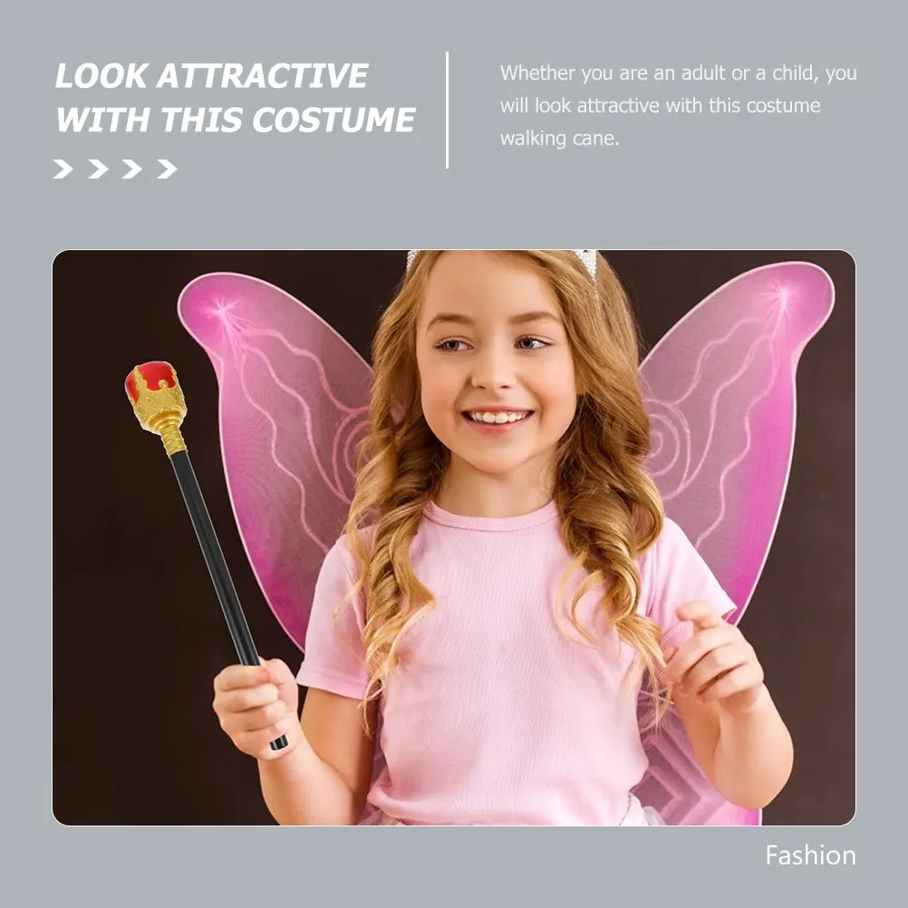 4 قطع كيد كينج كوسبلاي صولجان خفيف الوزن محمول مجوف لحفلة الهالوين مرحلة الأداء دعامة الصولجان