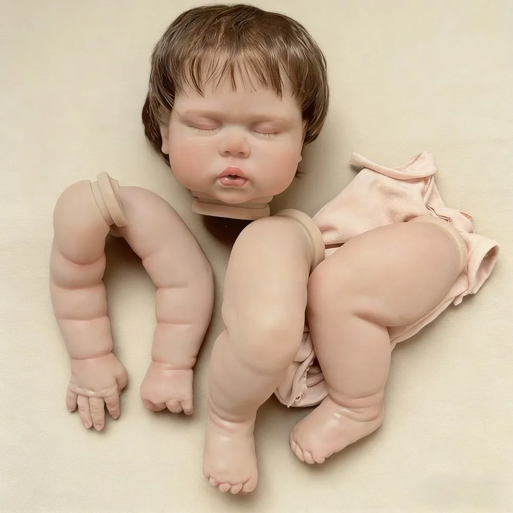 

24Inch Pickle Reborn Doll Kit Multiple Layers Painting Doll Parts With Visible Veins Hand Rooted Hair