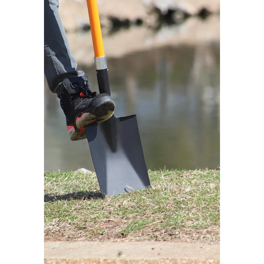 مجرفة أشمان بأسمائها الحقيقية مكونة من قطعتين بمقبض على شكل حرف D بطول 41 بوصة مثالية لصيانة وصيانة العشب ومشاريع البناء Eac #4