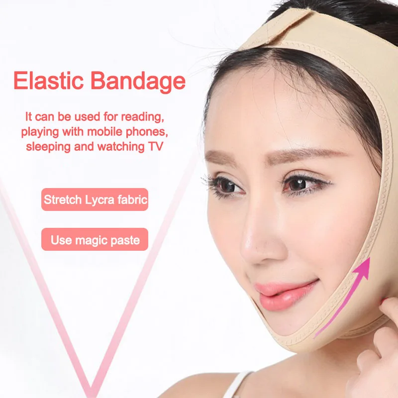 Nouveau 1 pièces bande de Lifting du visage visage V Shaper visage minceur pansement visage gaine plus mince Double menton Visage LBHL30