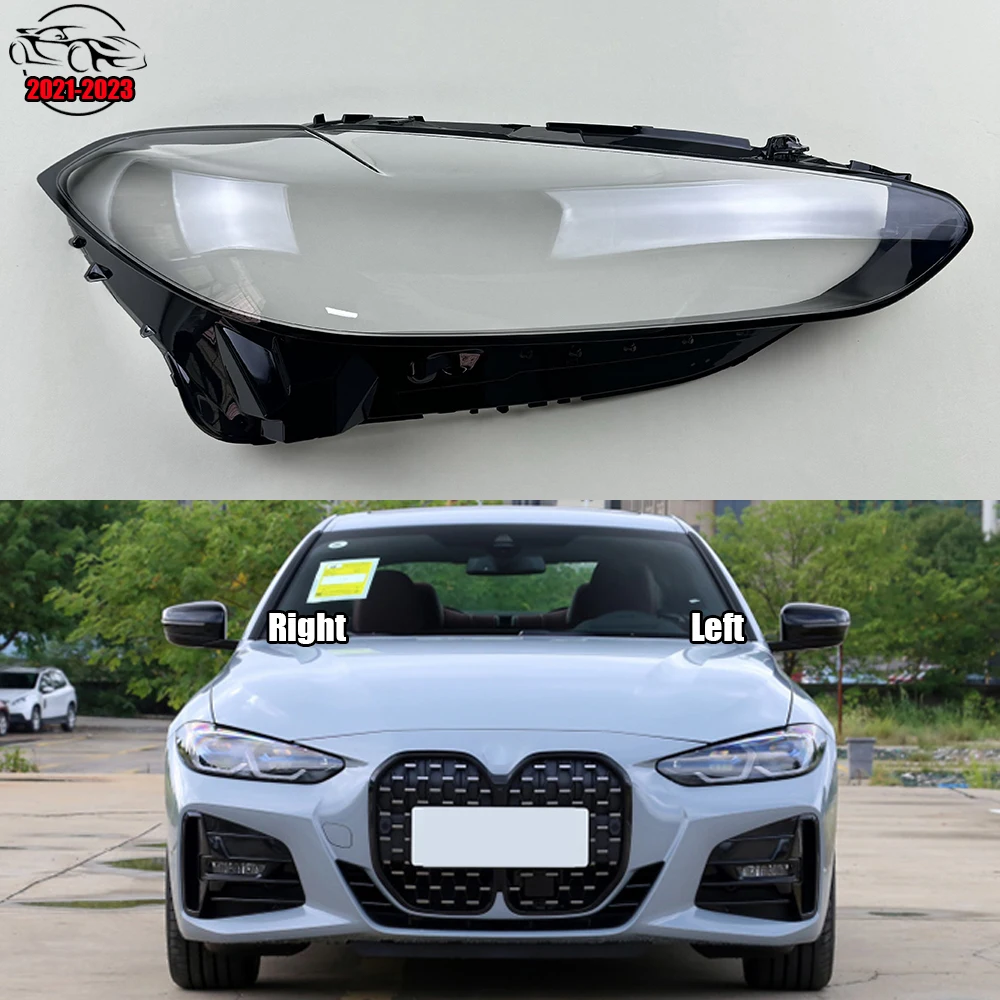 

For BMW 4 Series M4 F32 F33 F36 F82 2021-2023 Headlight Shell Mask Transparent Headlamp Cover Lampshdade Plexiglass