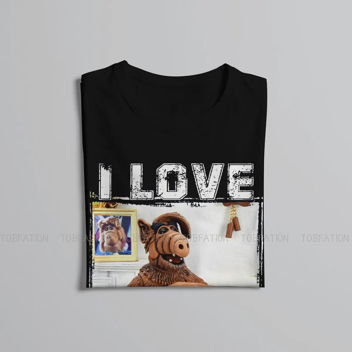 Alf TV Original TShirts I Love Cats Fan Art Classic  Personalize Homme T Shirt New Trend Tops 6XL