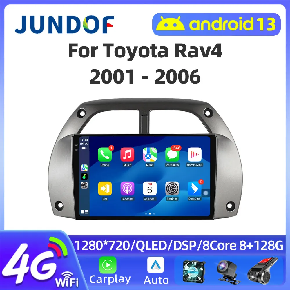 

Android 13 Multimedia For Toyota RAV4 Rav 4 2001-2006 Car Player GPS Stereo DVR Navigation Auto Radio Screen No 2Din Head Unit