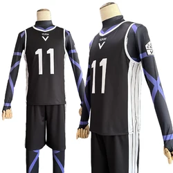HOLOUN Anime Reo Mikage Nagi Cosplay Costume Wig Black Jersey Football Training Uniform Rose Net Synthetic XXS-2XL