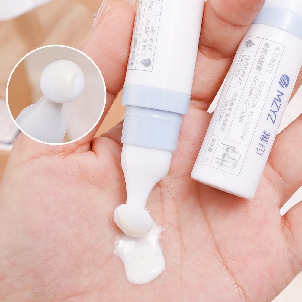 Bálsamo labial para eliminar la sequedad, mascarilla de larga duración, aceite exfoliante, hidratante, blanco lechoso, cuidado de los labios, maquillaje