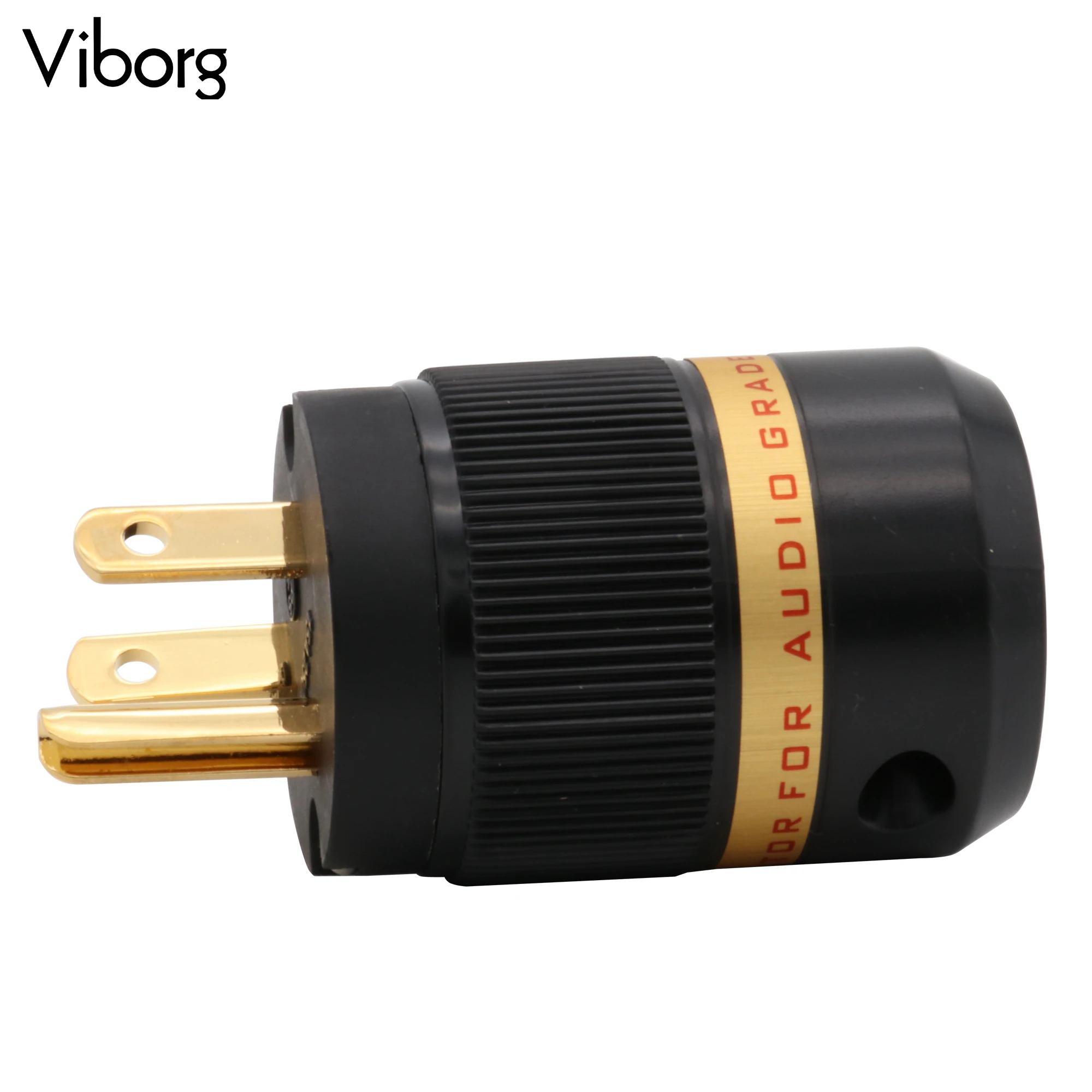 1 قطعة Viborg VM501G النحاس النقي مطلية بالذهب الولايات المتحدة التيار المتناوب ذكر قابس طاقة موصل طرفي للصوت لتقوم بها بنفسك سلك كابل الطاقة الرئيسي