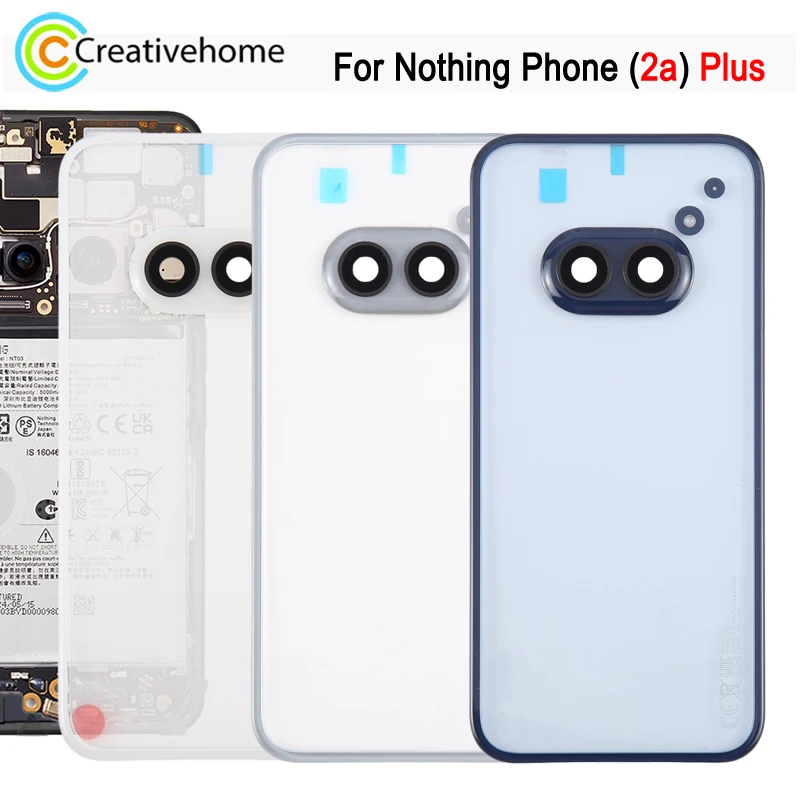 

Transparent Battery Back Cover For Nothing Phone (2a) Plus 6.7'' A142P Phone Rear Cover with Camera Lens Cover Replacement Part