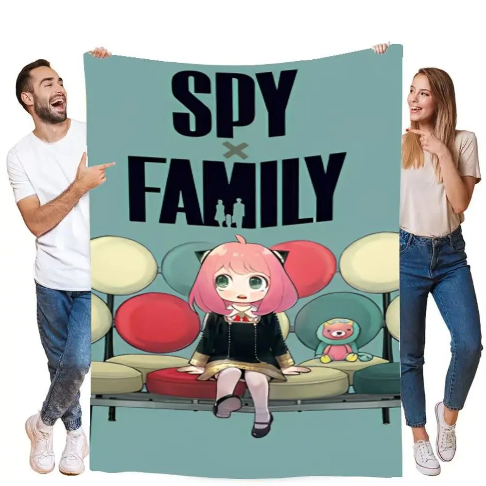 بطانية قطيفة لشخصية الرسوم المتحركة SPY × FAMILY - بطانية رمي فائقة النعومة تتميز بفتاة شعر وردية مع آذان قطة وغريبة الأطوار #3