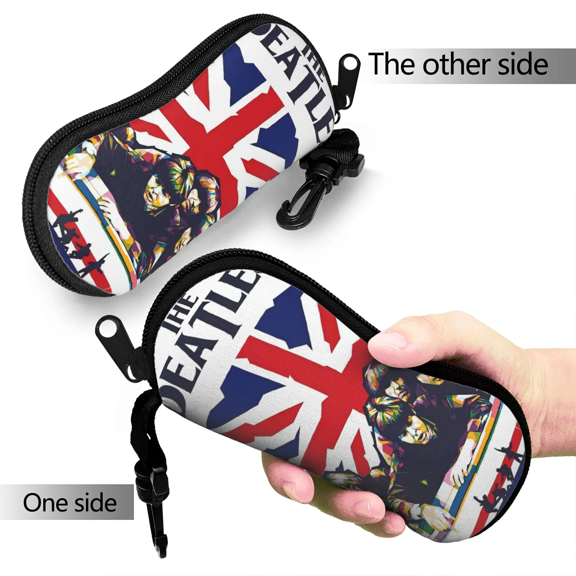 The Band- Logo b-Beatle Glasses Case Cover  Zip Sunglasses Case Men Women Pocket Eyeglass Protector Fashion Eyewear Organizer