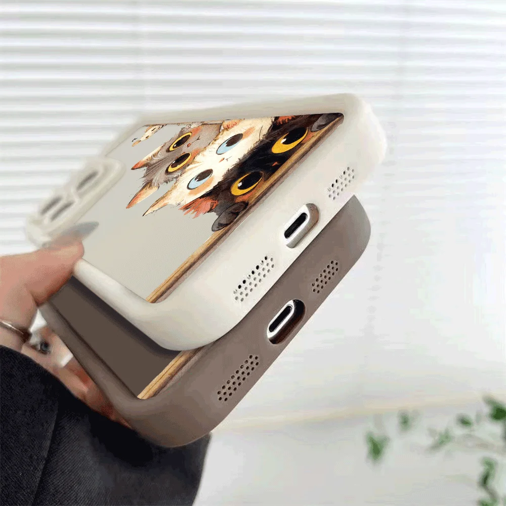 Aquarell Kätzchen Curious Mouse stoßfeste Handyhülle für Xiaomi Redmi Note 14 13 12 11 10 9 8 7 Pro Anti-Rutsch-weiche TPU-Abdeckung – Detail 6
