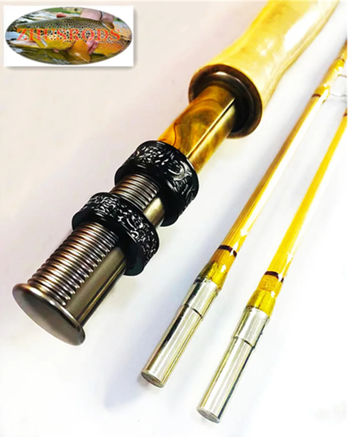 

ZHUSRODS Classical Bamboo Fly Rods (6'6"- 8'0") 2 Section 2 Tip / Vintage Environmental Handicraft Fly Fishing Rods