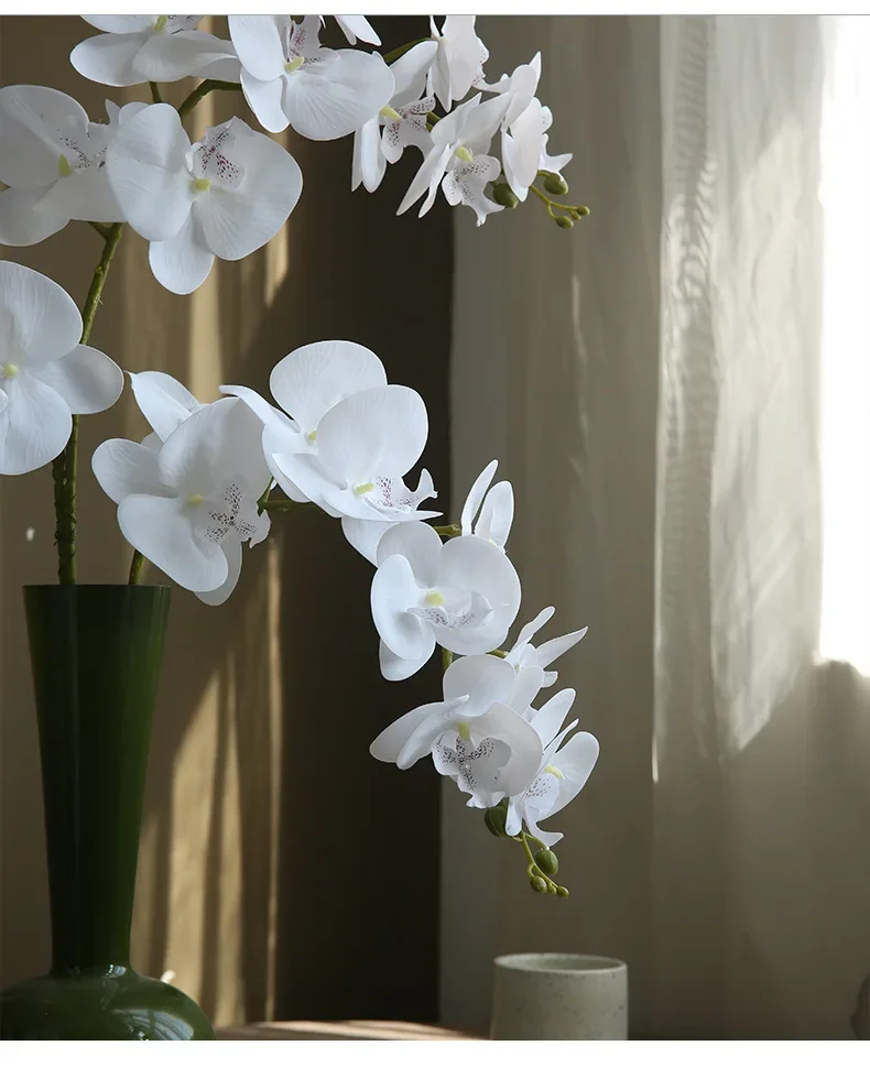 6 Stück Simulierte Schmetterlingsorchideen 3D-Druck Künstliche Blumen Restaurant-Dekoration 103cm Phalaenopsis-Zweig Kunstblume – Detail 14