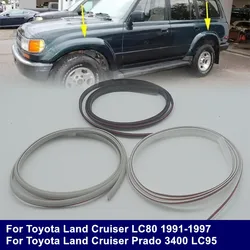 Hoping 1.5M Side Fender Flares Wheel Arches Rubber Sealing Strip For Toyota Land Cruiser LC80 4500 1991-1997 For Prado LC95 340