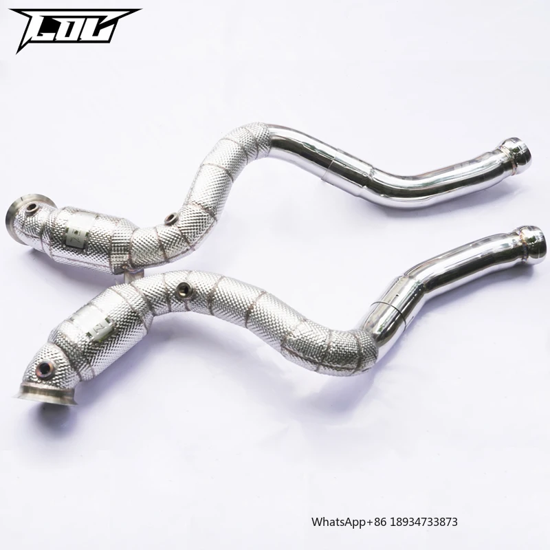 Downpipe For Benz C63 W205 4.0T 2014+ Automotive Performance Accessories Pipe Stainless Steel Exhaust Downpipe with catalyst